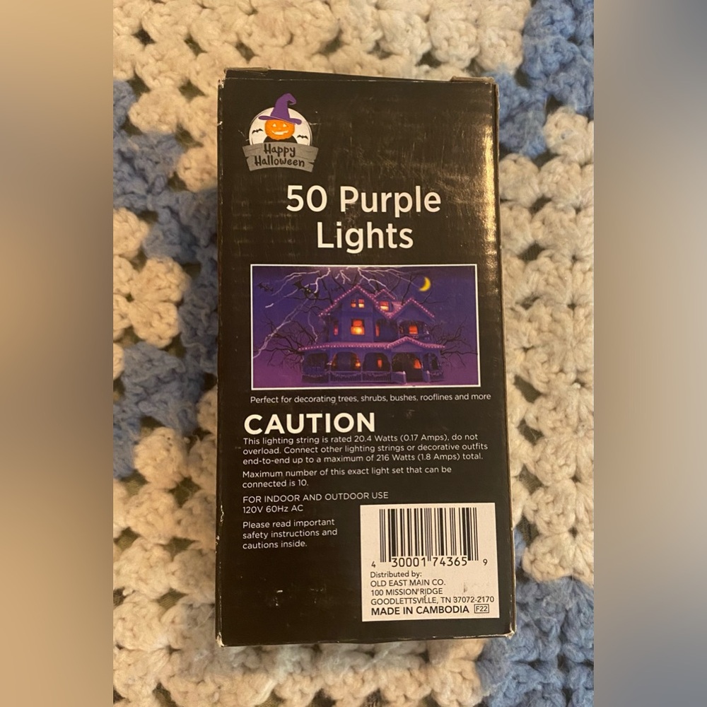 50 Purple Lights - Indoor/Outdoor